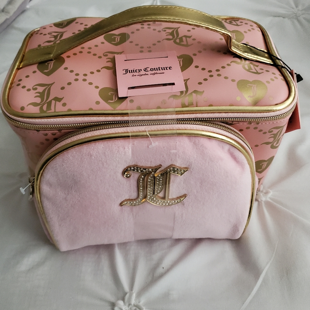 Juicy Couture NWT Train Case and Make-Up Bag